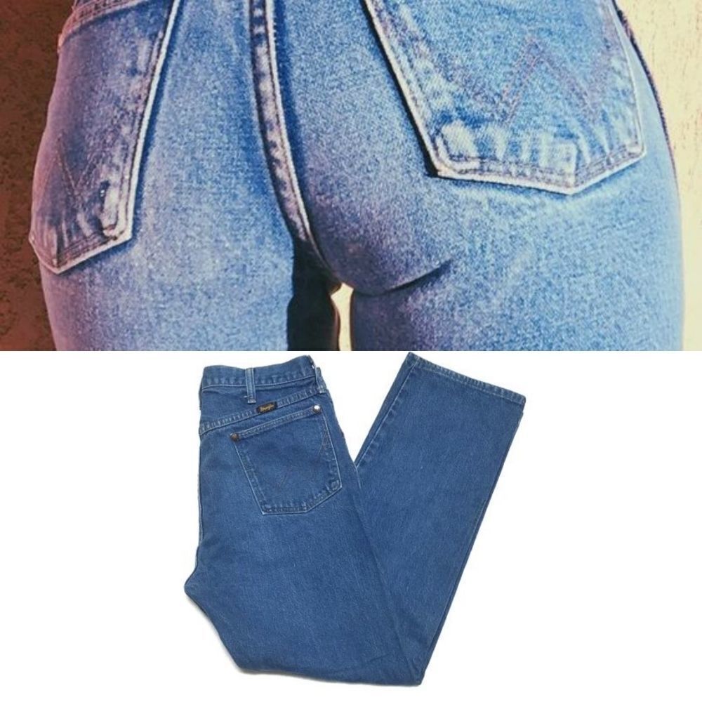 VINTAGE 70s Wrangler High Rise Mid Wash Jeans